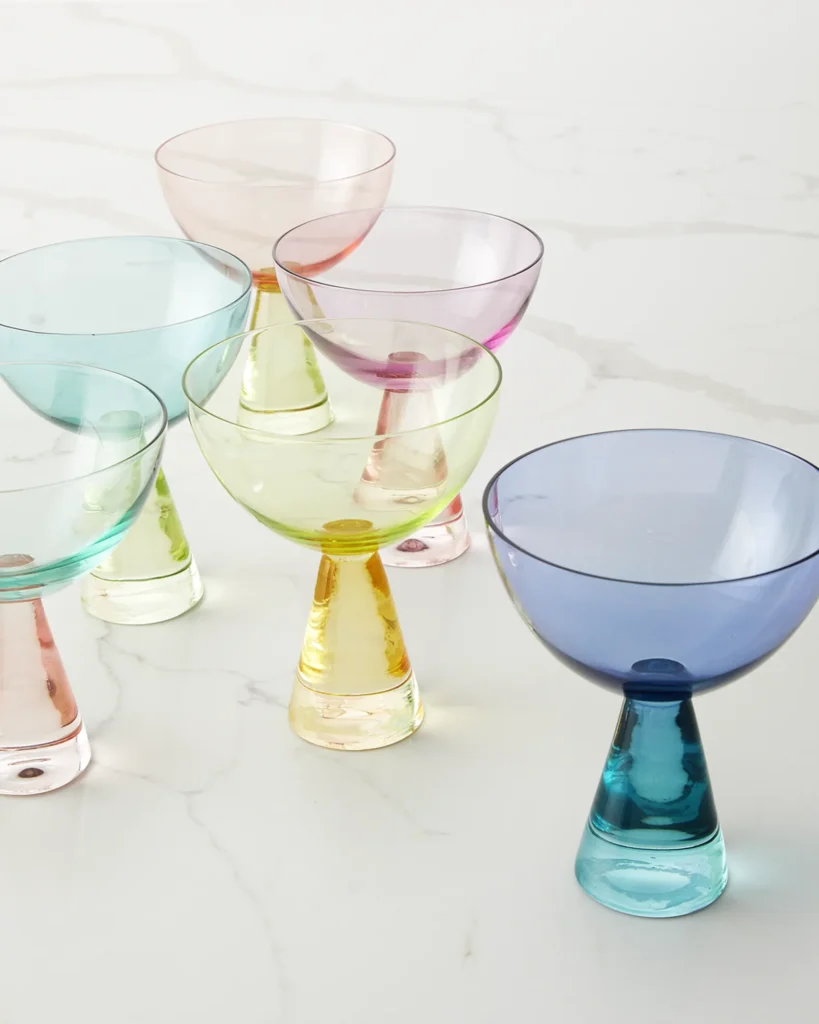 MultiColor Coupe Glasses Home Gift