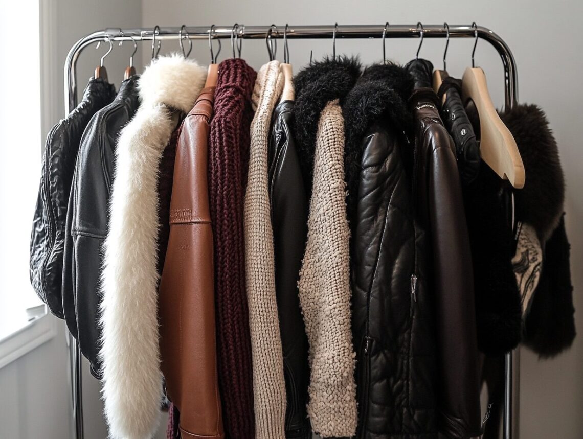 Winter Minimalist Wardrobe on Rack